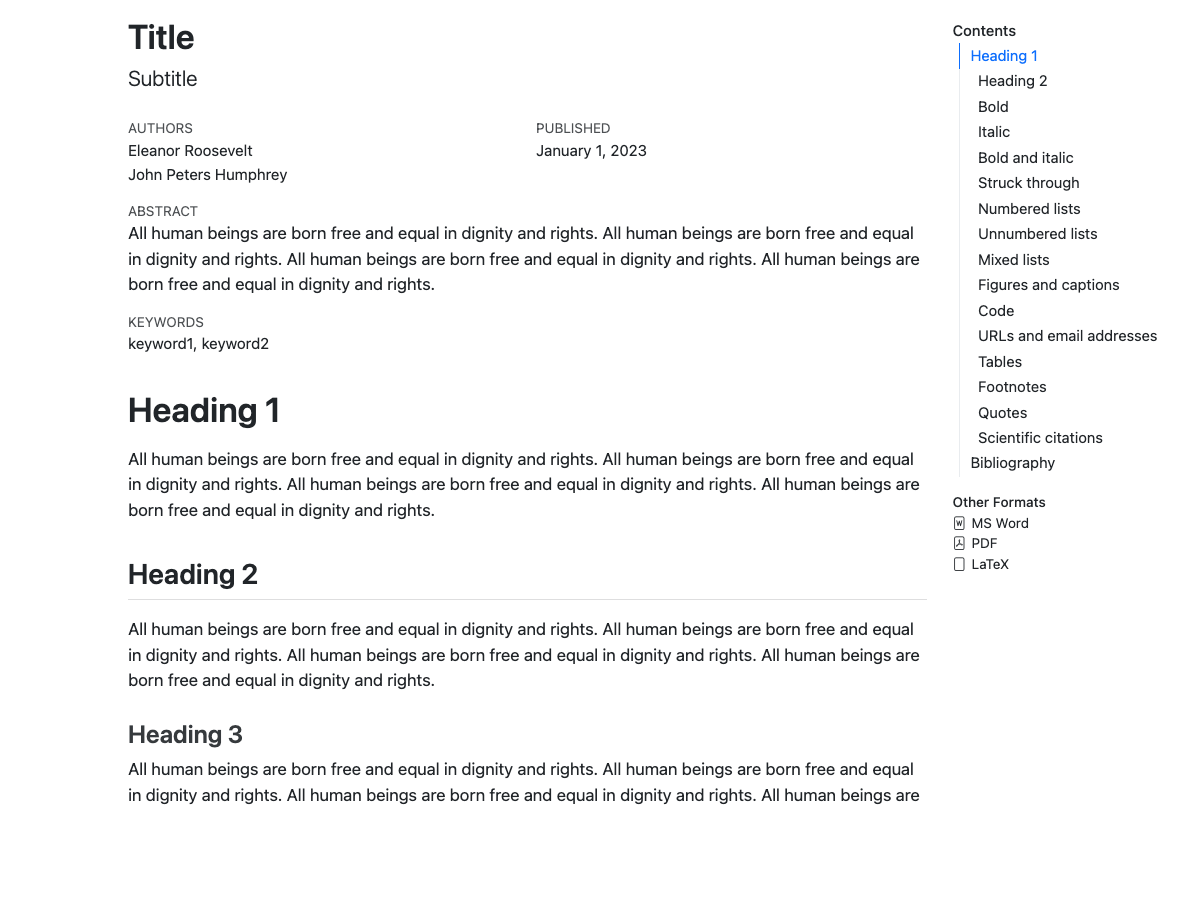 Article HTML