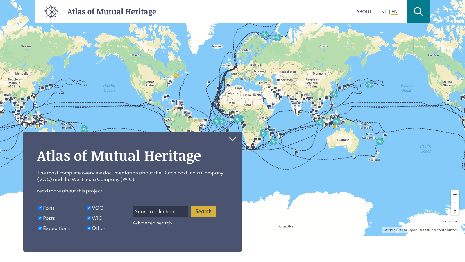 Screenshot of Atlas of Mutual Heritage