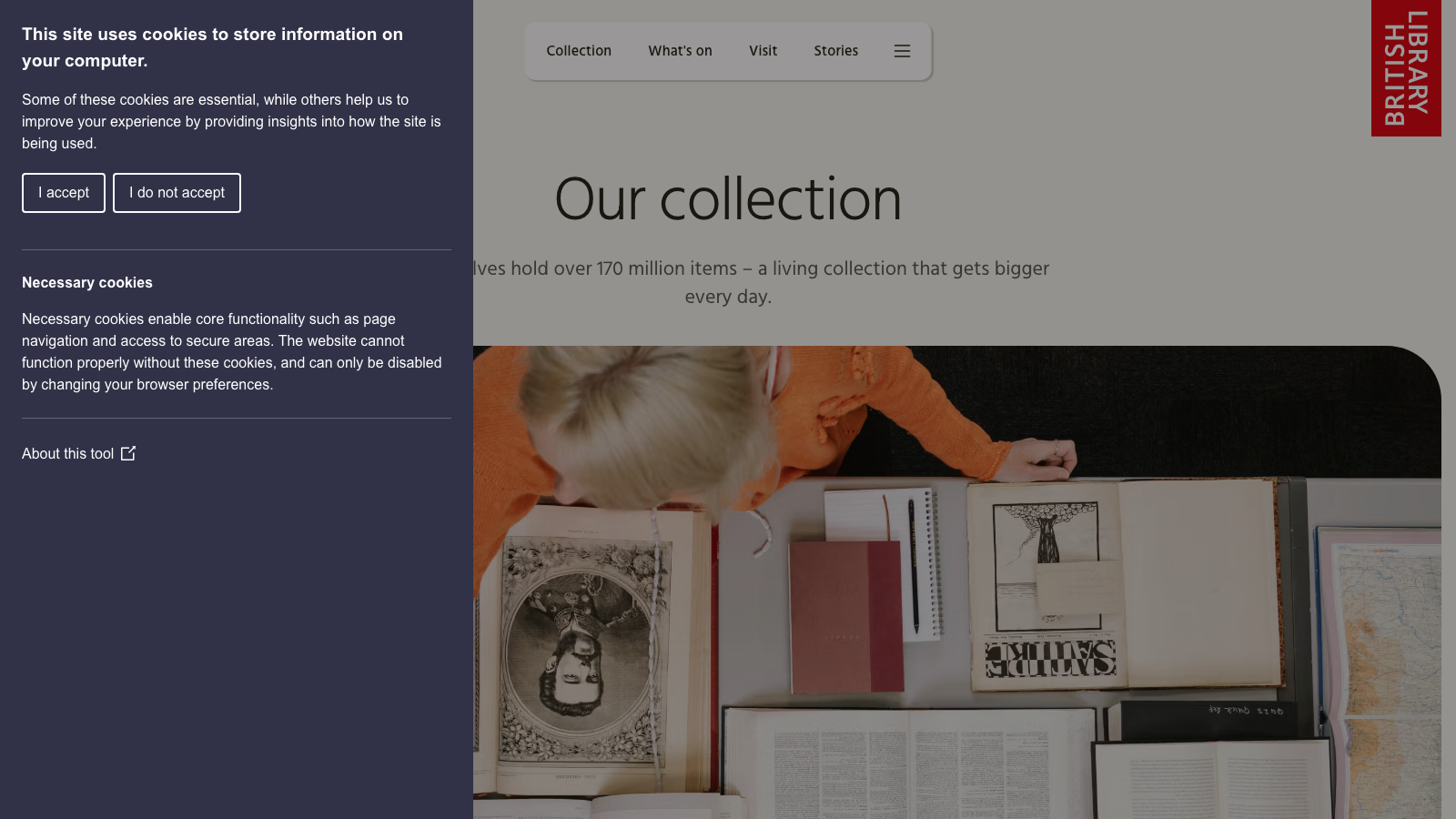 Screenshot of British Library