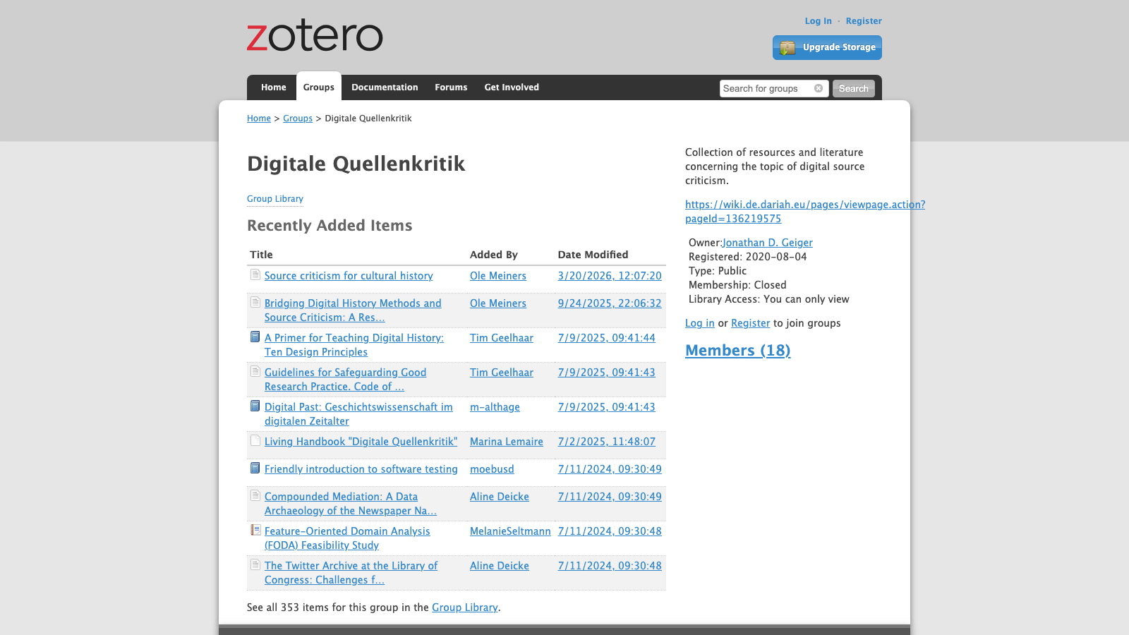 Screenshot of Digitale Quellenkritik