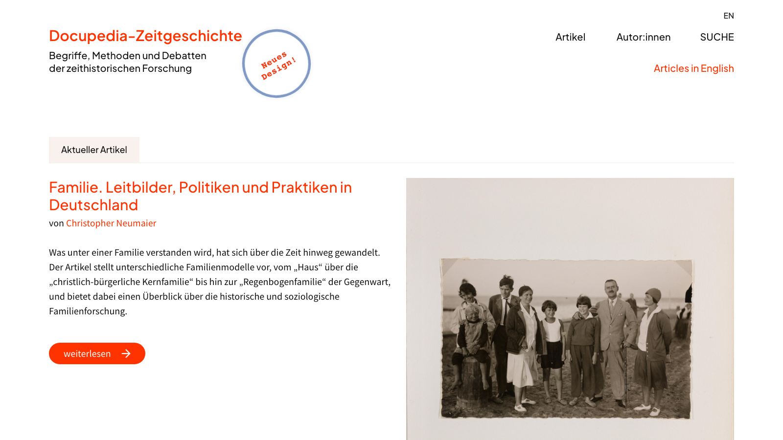 Screenshot of Docupedia