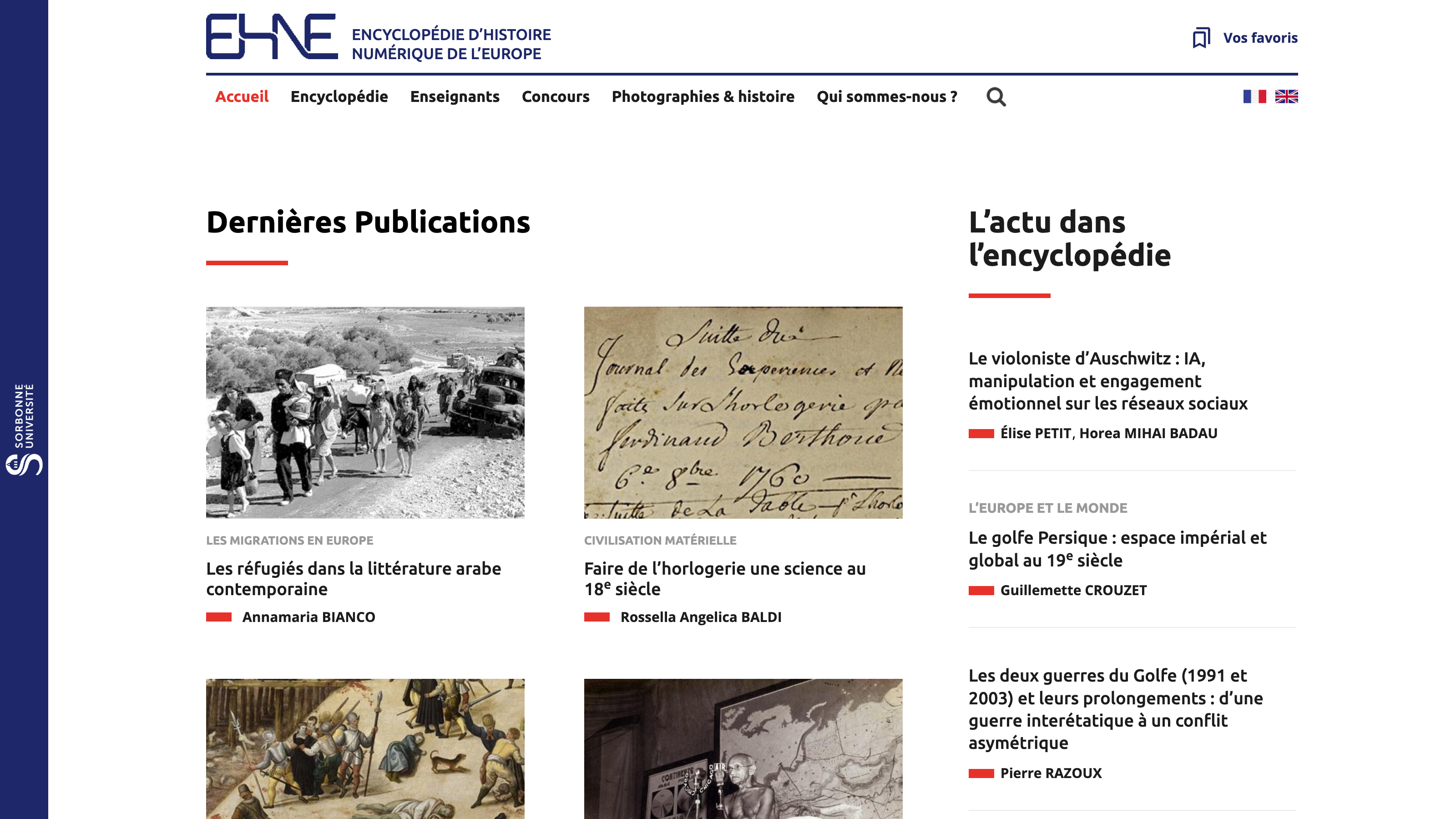 Screenshot of Encyclopédie d'histoire numérique