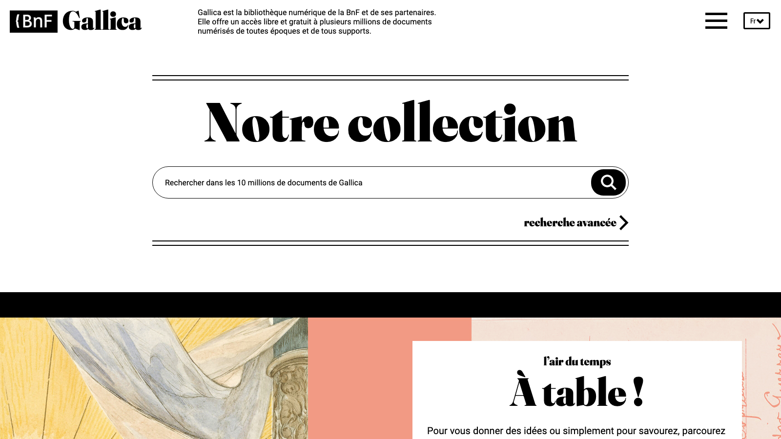 Screenshot of Gallica