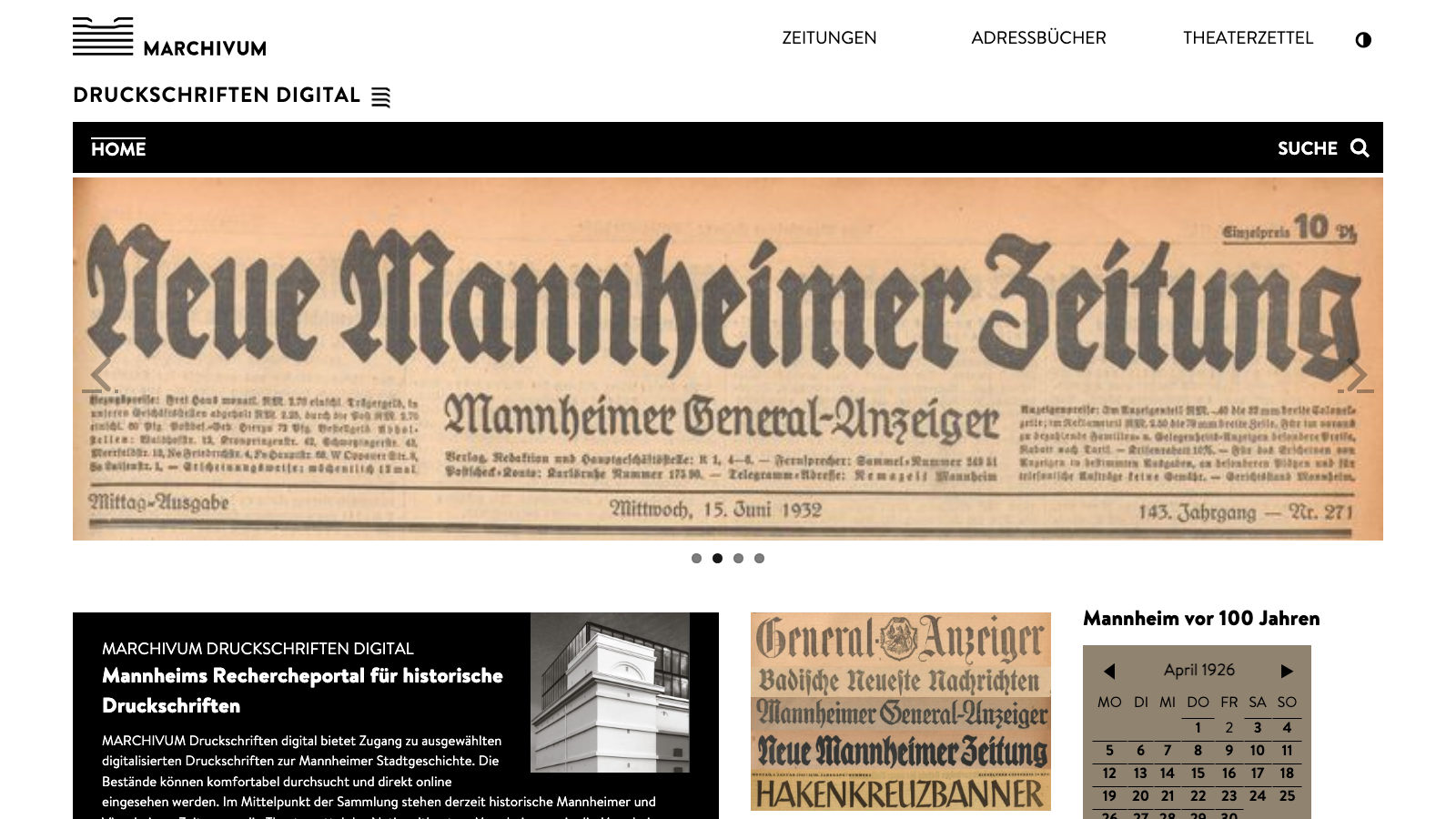 Screenshot of MARCHIVUM