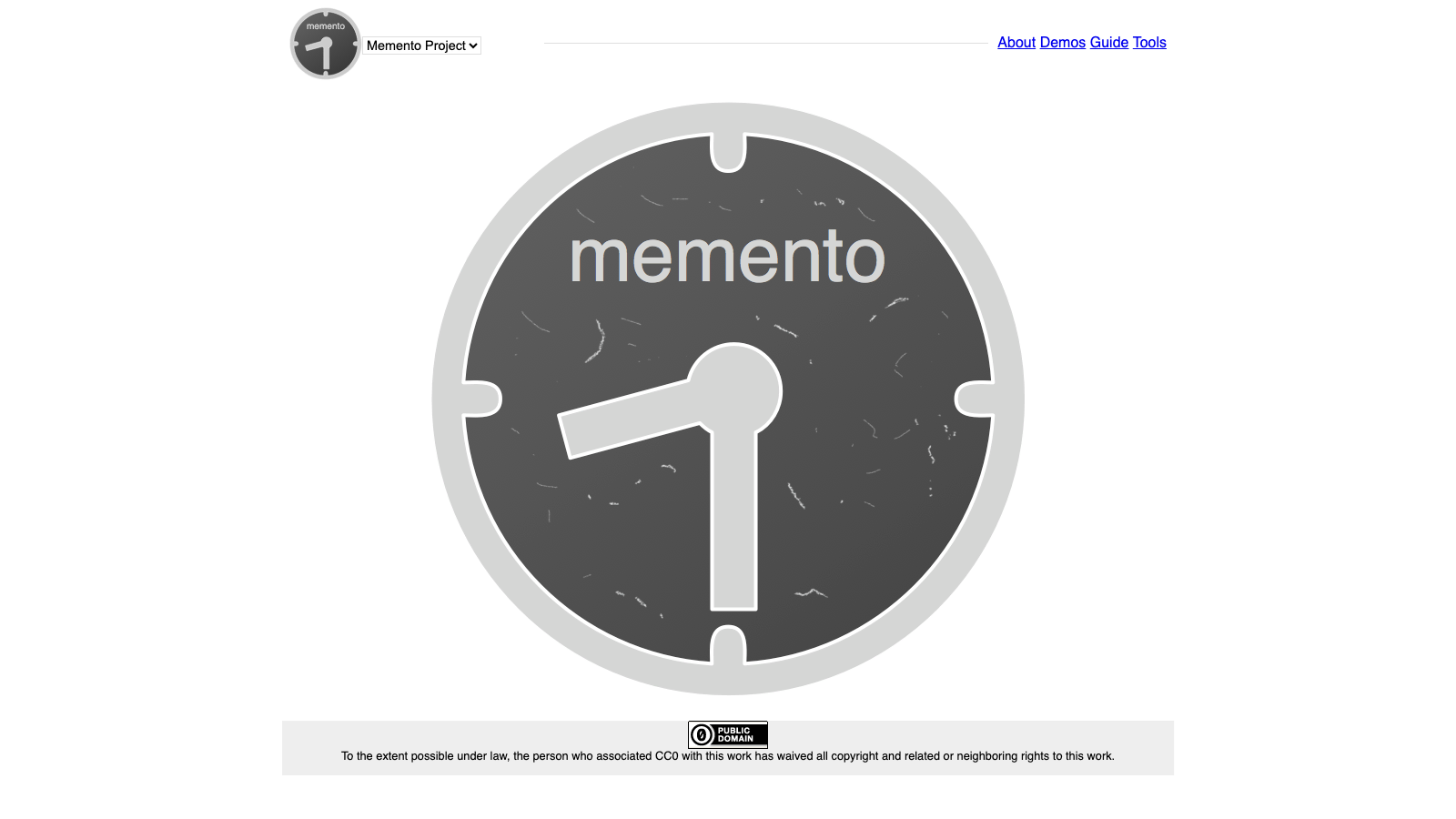 Screenshot of Mementoweb