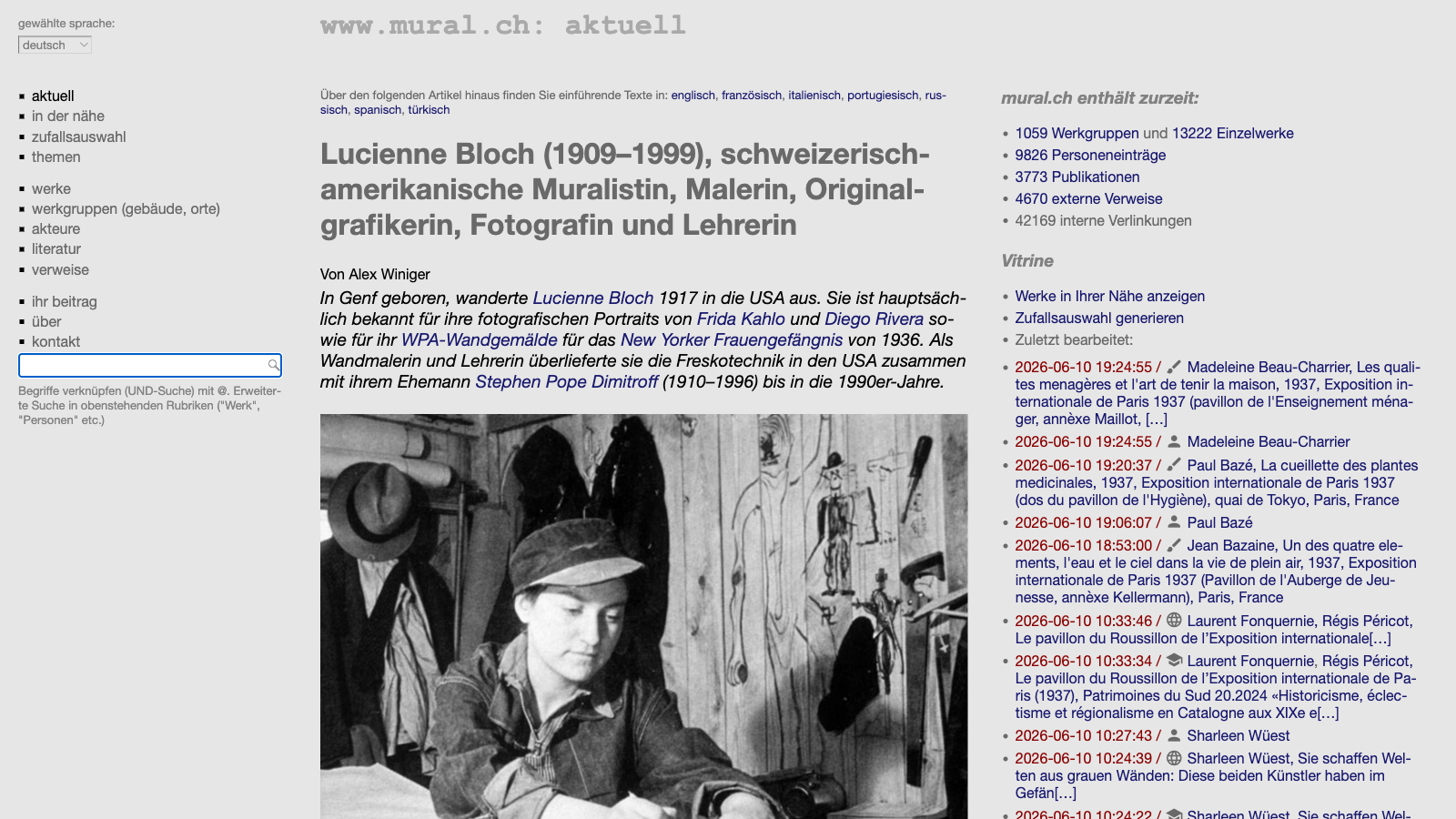 Screenshot of mural.ch