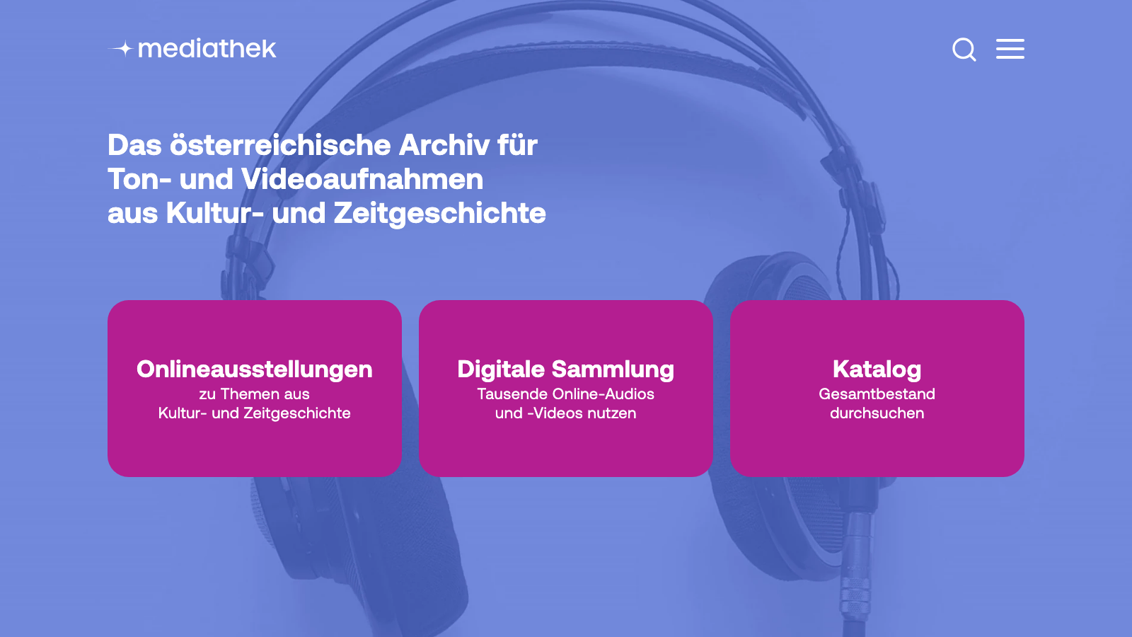 Screenshot of Österreichische Mediathek