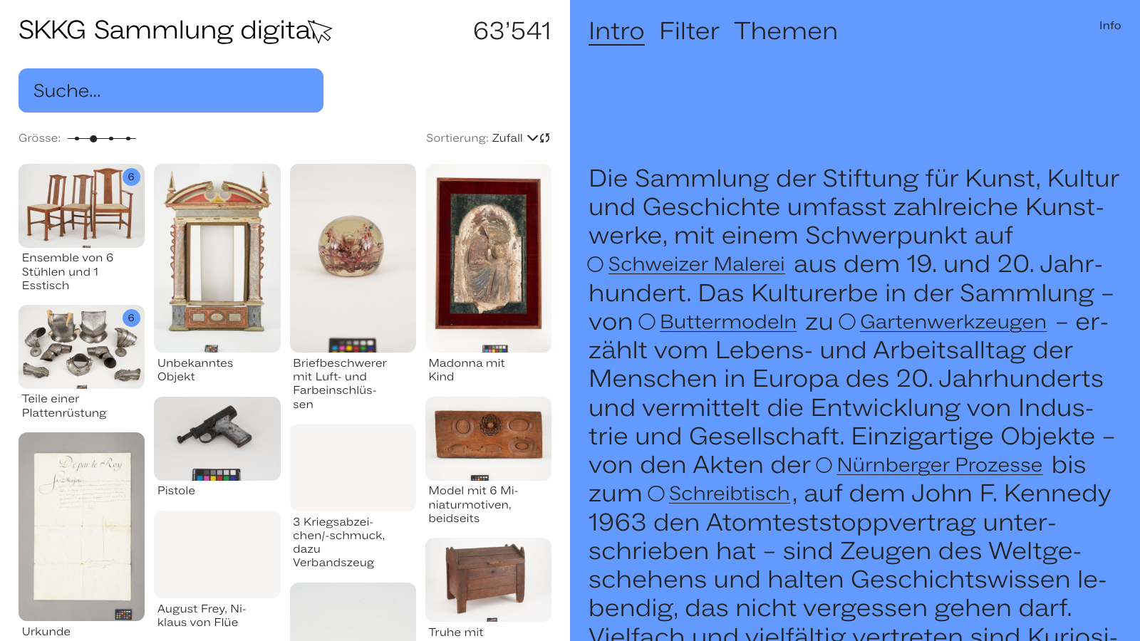 Screenshot of SKKG Digital Collection