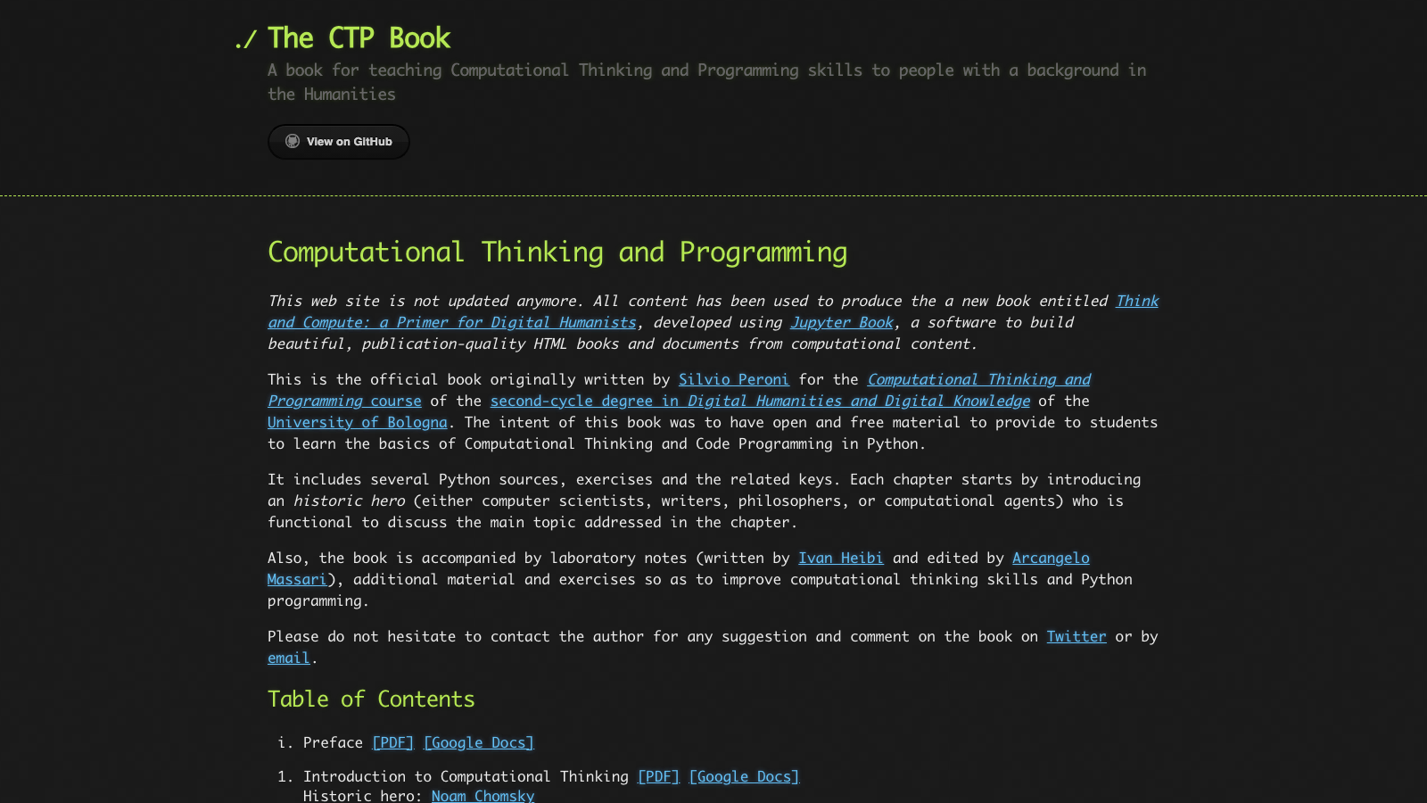 Screenshot of The CTP Book