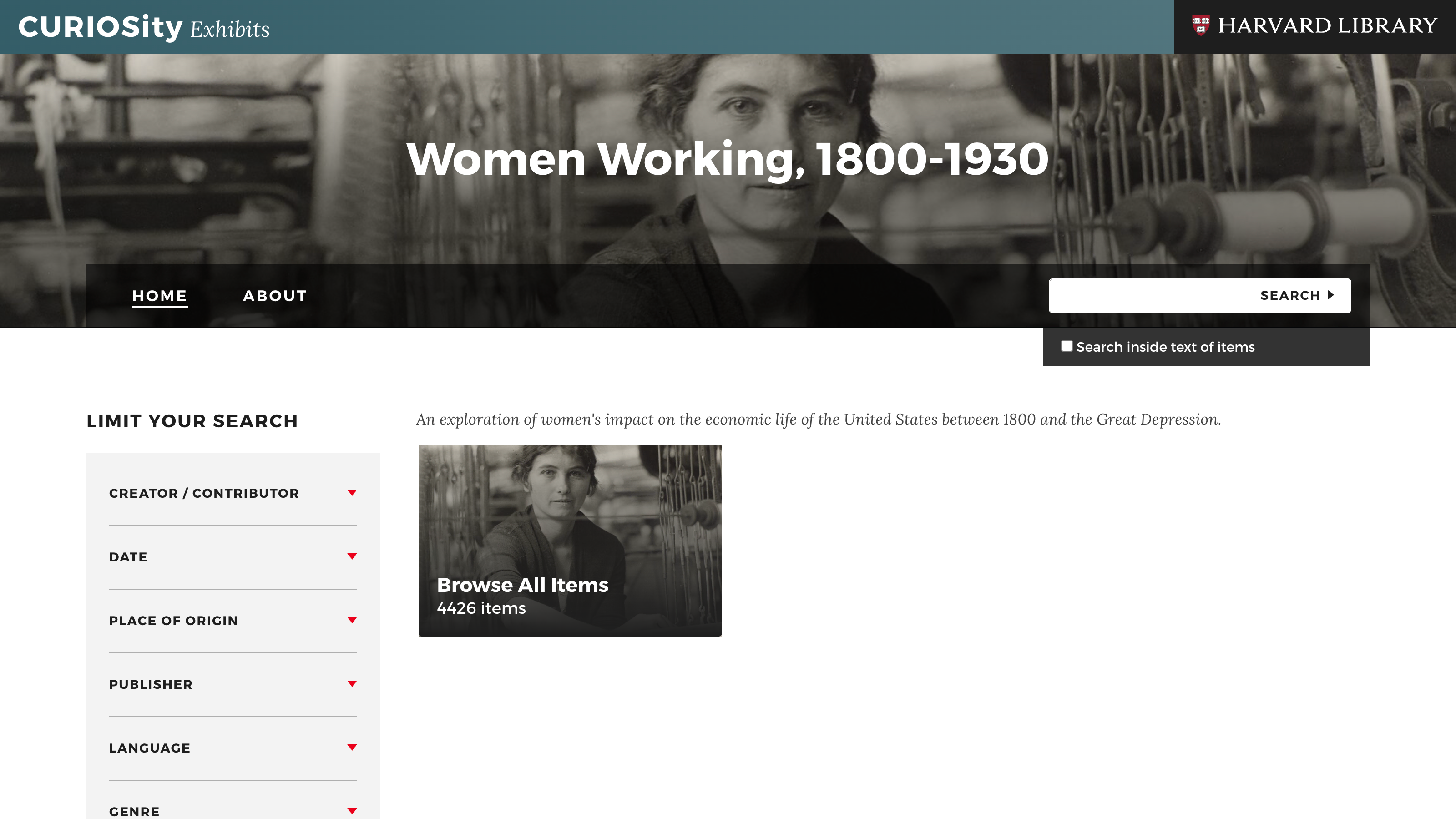 Screenshot of Women Working 1800-1930